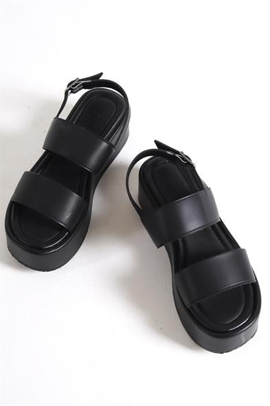 Capone Diana Wide Double Band Wedge Heel Woman Flatform Sandals image 5