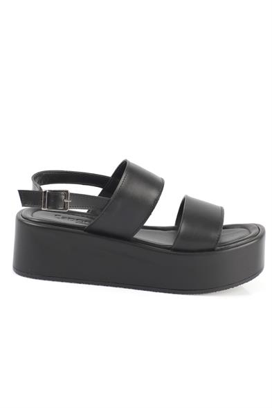 Capone Diana Wide Double Band Wedge Heel Woman Flatform Sandals image 3