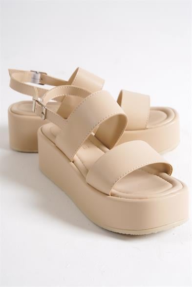 Capone Diana Wide Double Band Wedge Heel Woman Flatform Sandals image 2