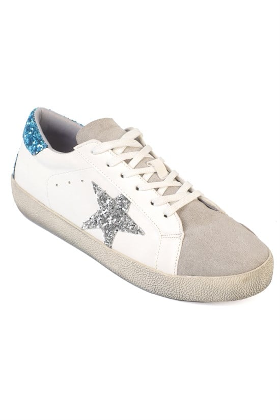 Capone Wilie Genuine Leather Women White Silver Sneaker