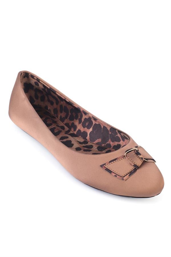 Capone Aveline Satin Leopard Women Mink Ballerina