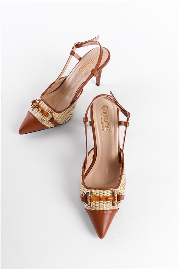 Capone Hetty Wooden Buckle Wicker Stiletto image 2