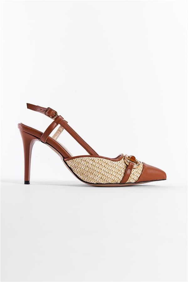 Capone Hetty Wooden Buckle Wicker Stiletto image 3