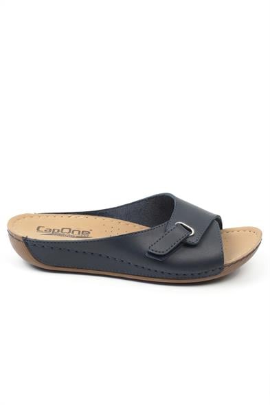 Capone Jenn Z0397 Women Navy Slide Comfort Anatomical Sandals image 6