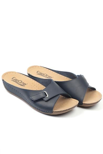 Capone Jenn Z0397 Women Navy Slide Comfort Anatomical Sandals image 4
