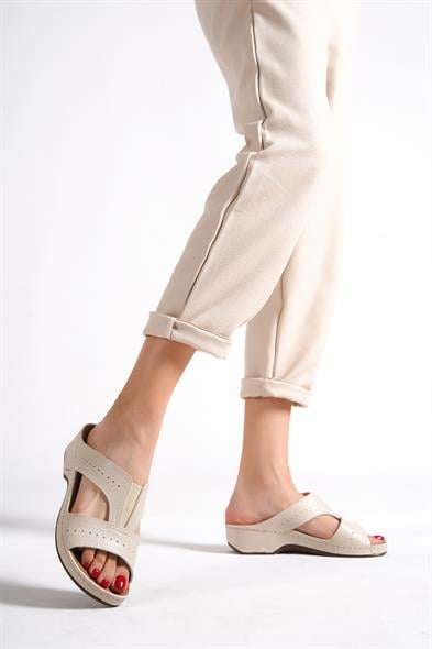 Capone Joan Z0426 Women Beige Slide Comfort Anatomical Sandals image 2