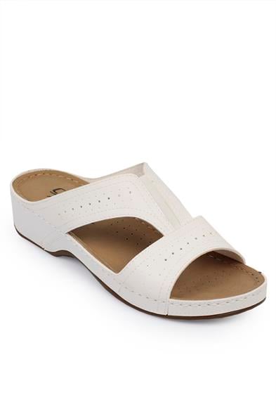 Capone Joan Z0426 Women White Slide Comfort Anatomical Sandals image 6