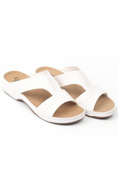 Capone Joan Z0426 Women White Slide Comfort Anatomical Sandals image 3