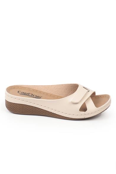 Capone Karen Z0777 Women Beige Slide Comfort Anatomical Sandals image 3