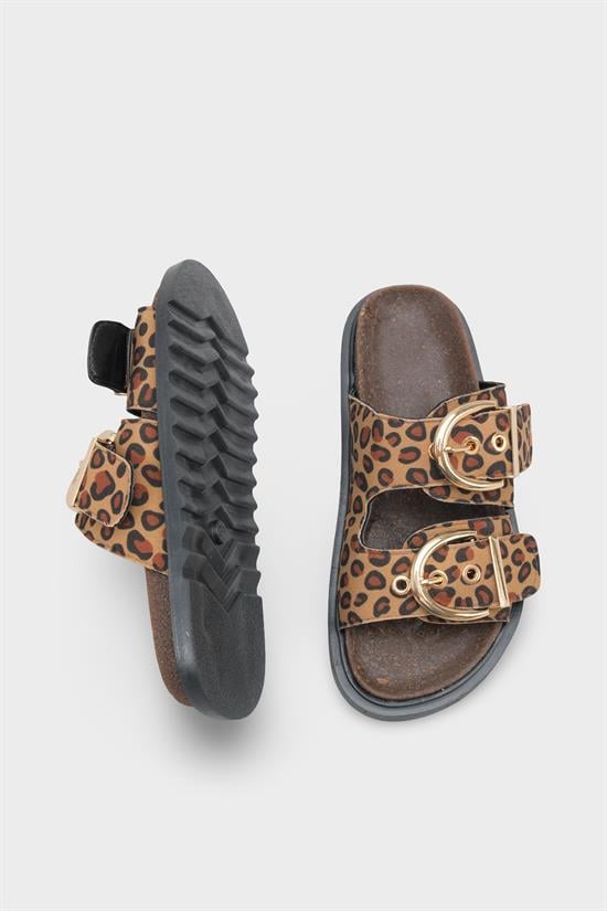 Capone  Zelda Flat Heel Metal Buckle Comfort Women Leopard Sandal image 6