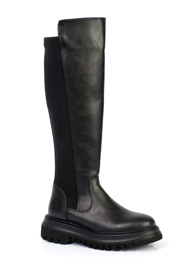 Capone Zippered Long Women Black Boots