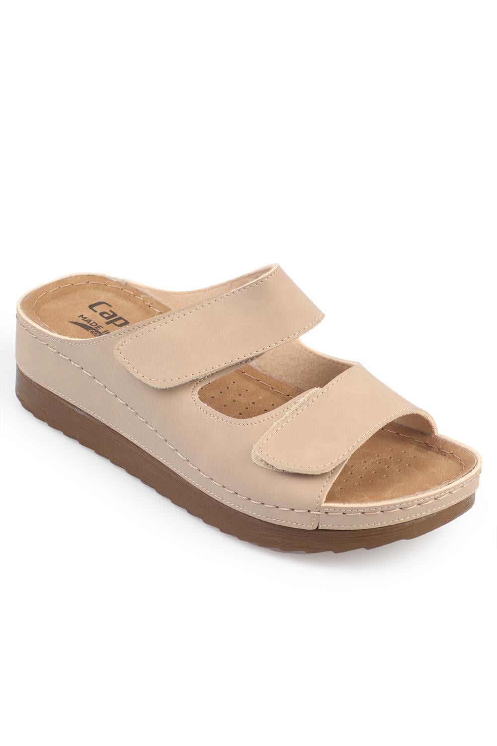 Capone 107090 Women Beige Slingback Comfort Anatomical Sandals