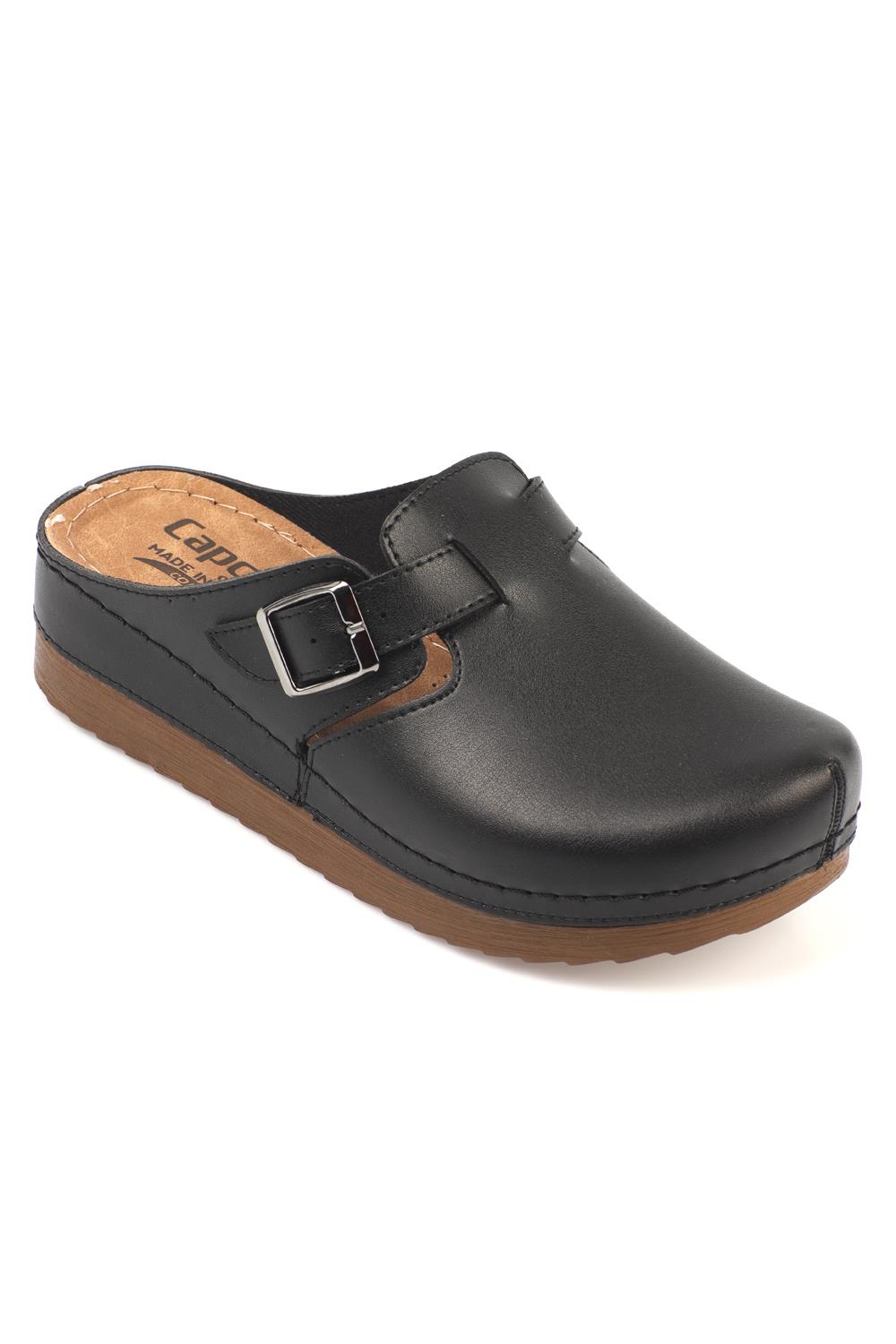 Capone 107090 Women Black Slingback Comfort Anatomical Sandals