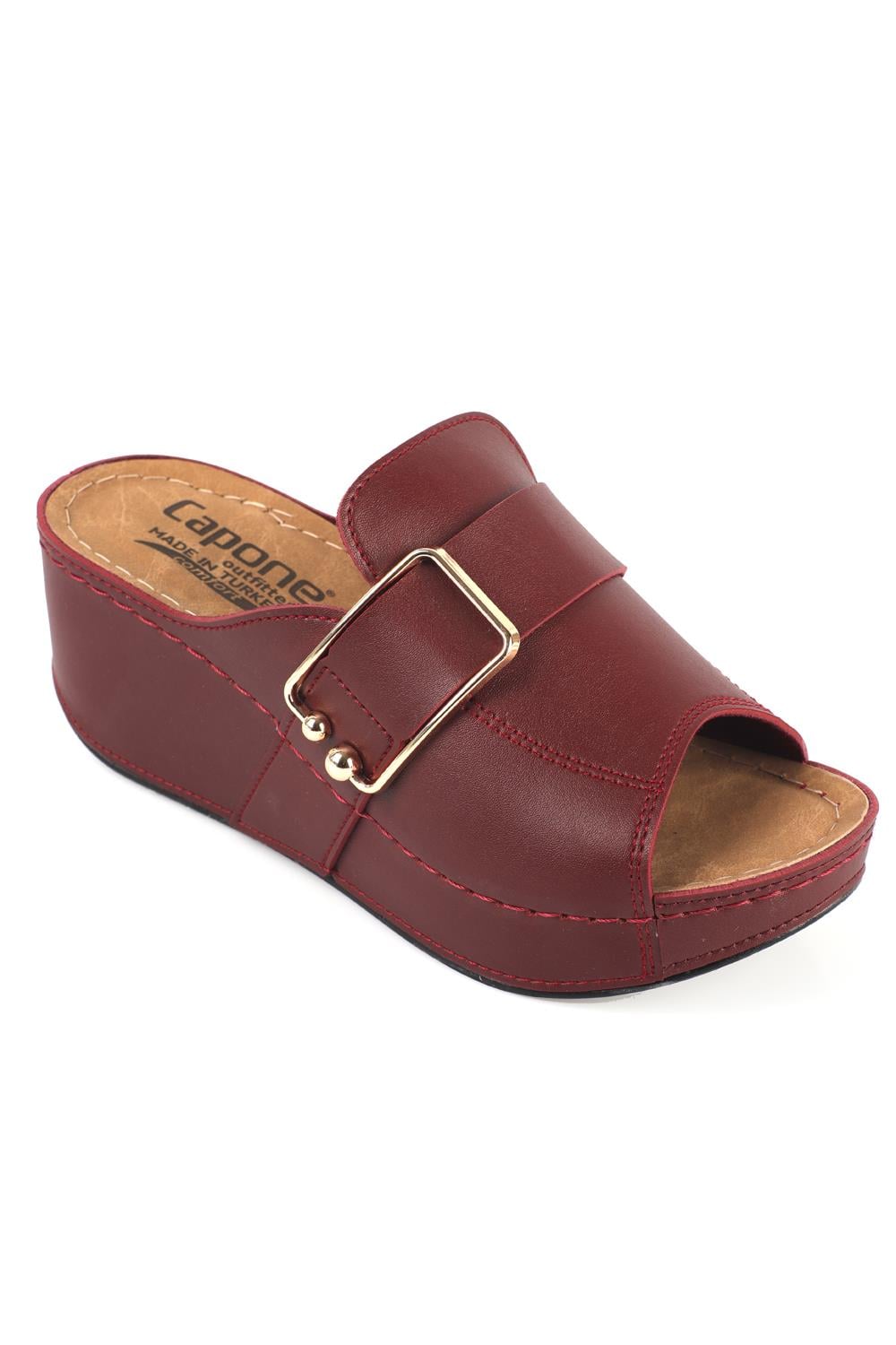 Capone 612245 Women Burgundy Slingback Comfort Anatomical Sandals