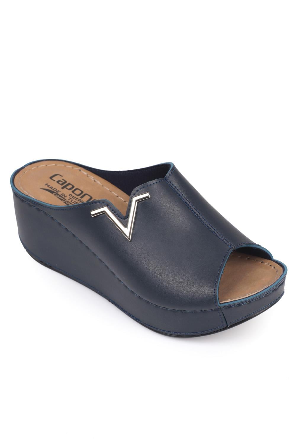 Capone 6145 Women Navy Platform V Clip Accessory Sandals