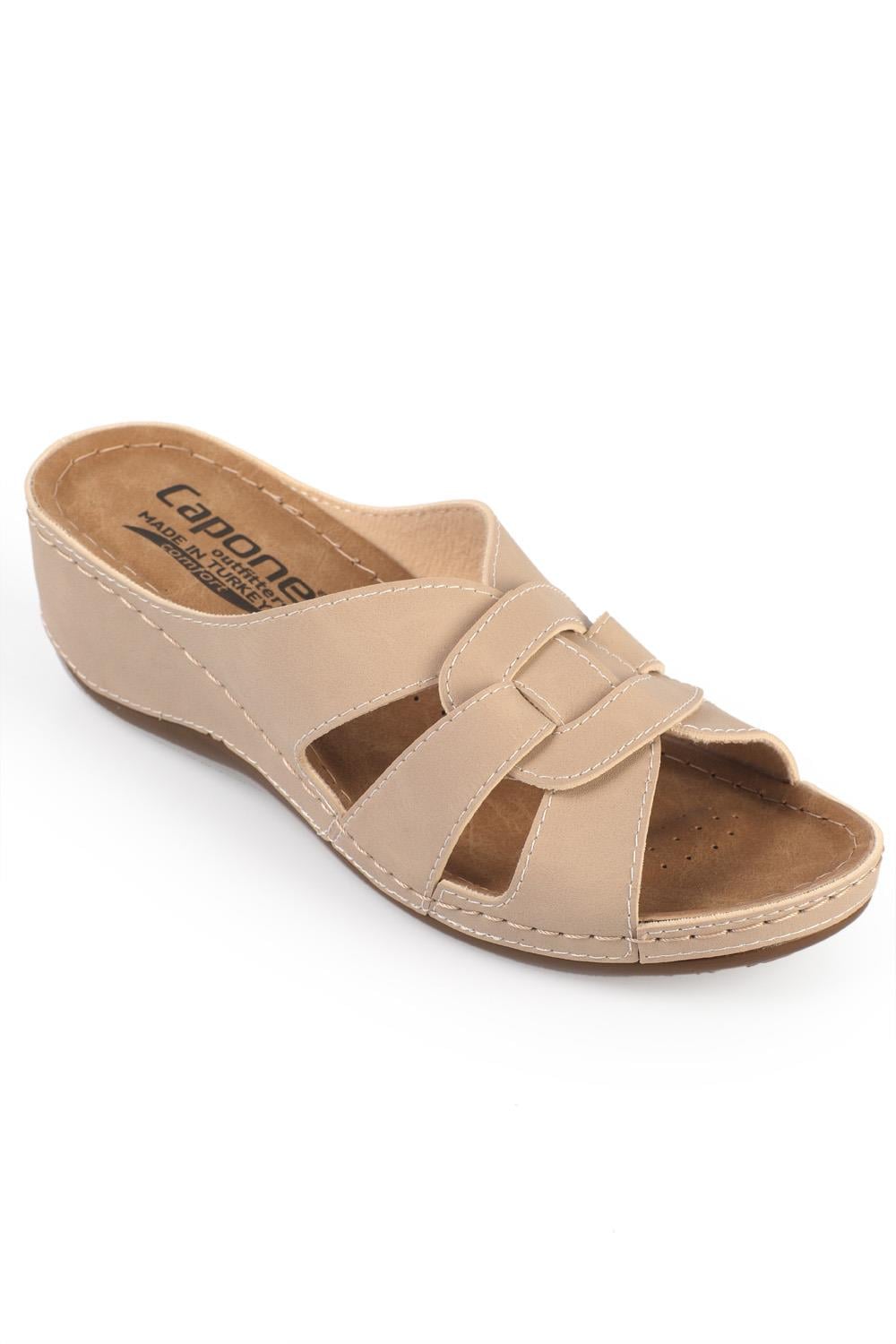 Capone 6319 Women Beige Slingback Comfort Anatomical Sandals