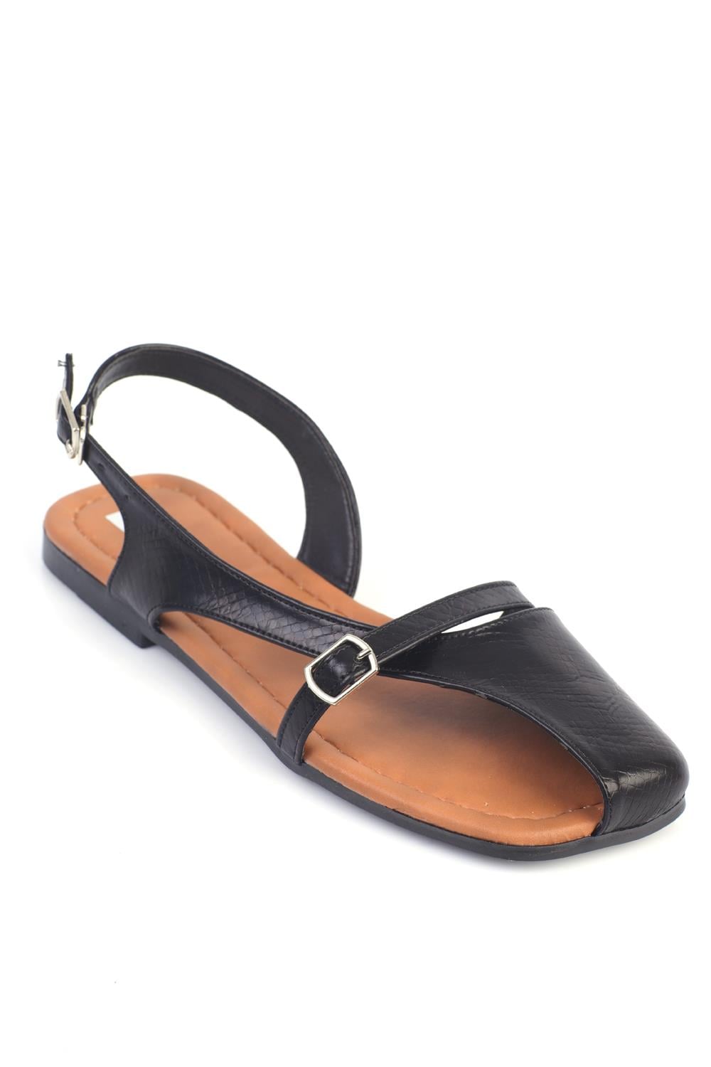 Capone Ankle Strap Women Black Sandals