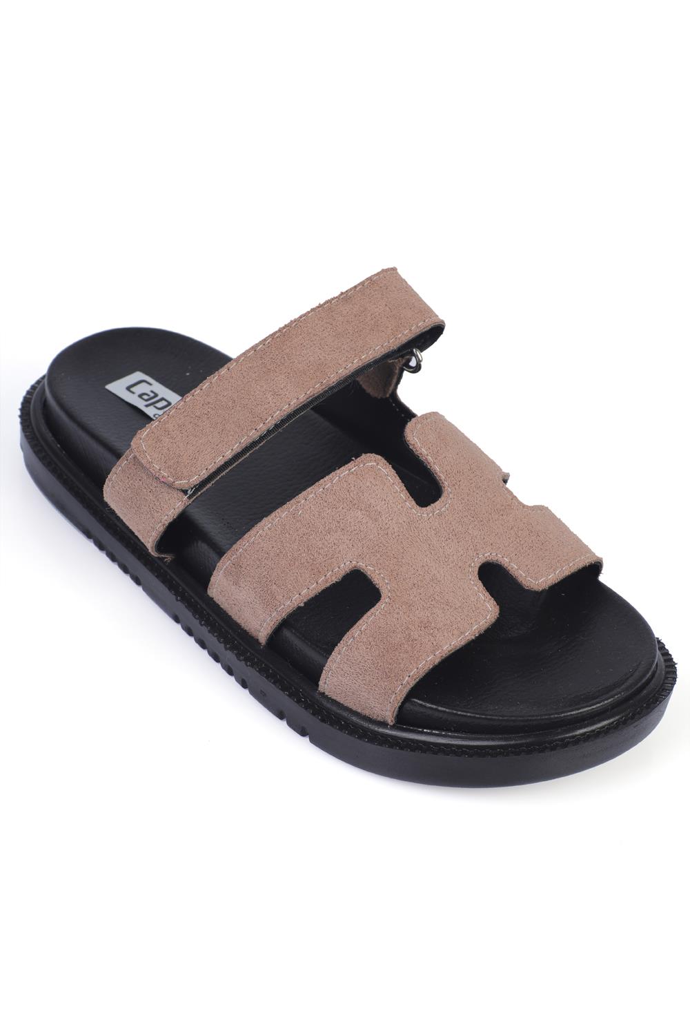 Capone Banded Women Suede Mink Sandals