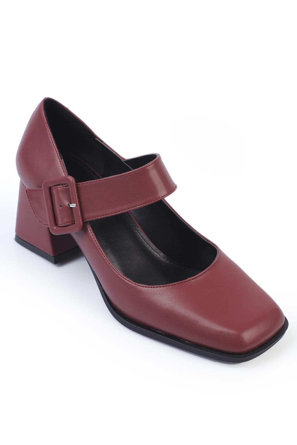 Capone Blunt Toe Mary Jane Mid Heel Woman Shoes