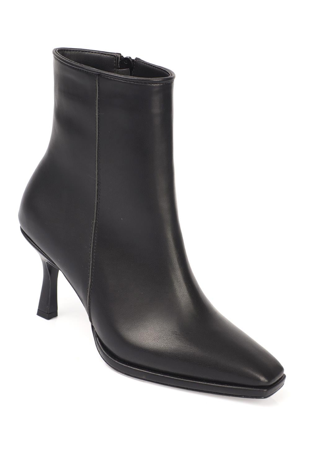 Capone Blunt Toe Side Zipper Platform Woman Booties