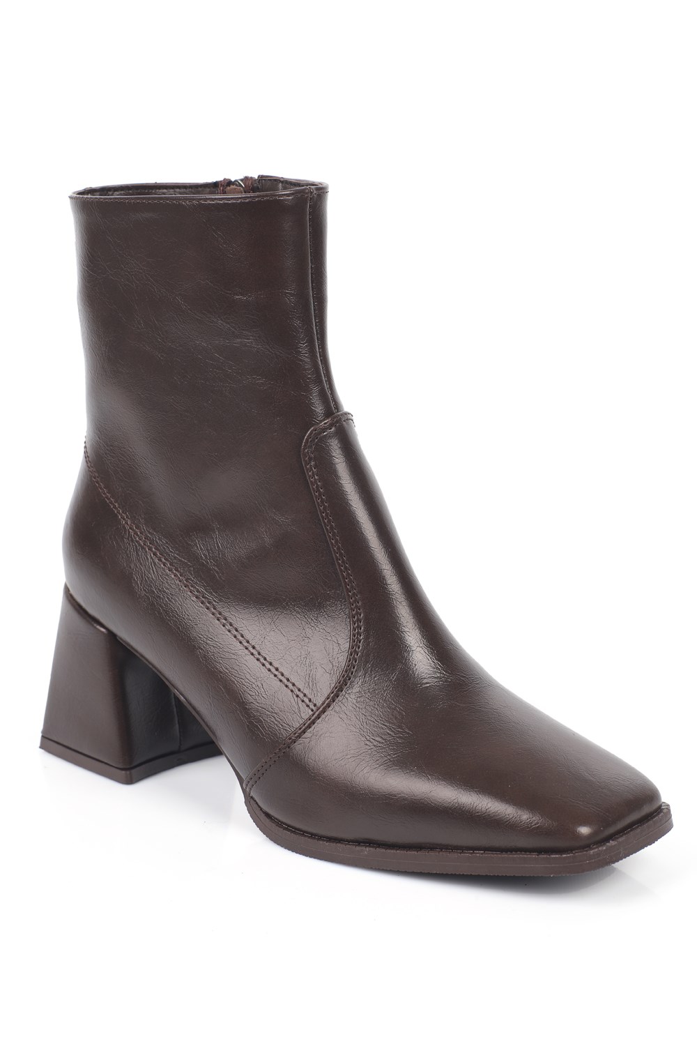 Capone Blunt Toe Side Zipper Woman Booties