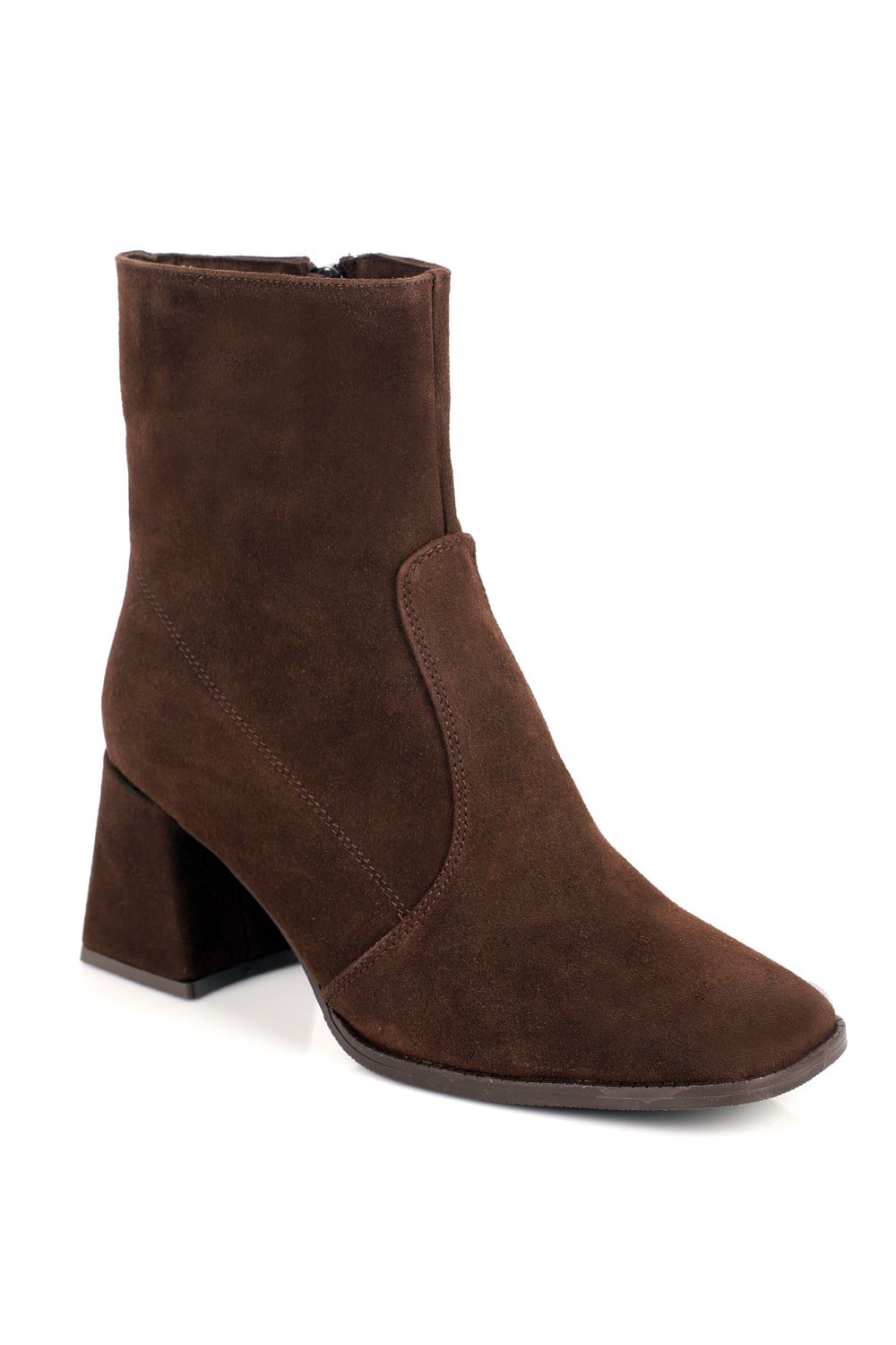 Capone Blunt Toe Side Zipper Woman Booties