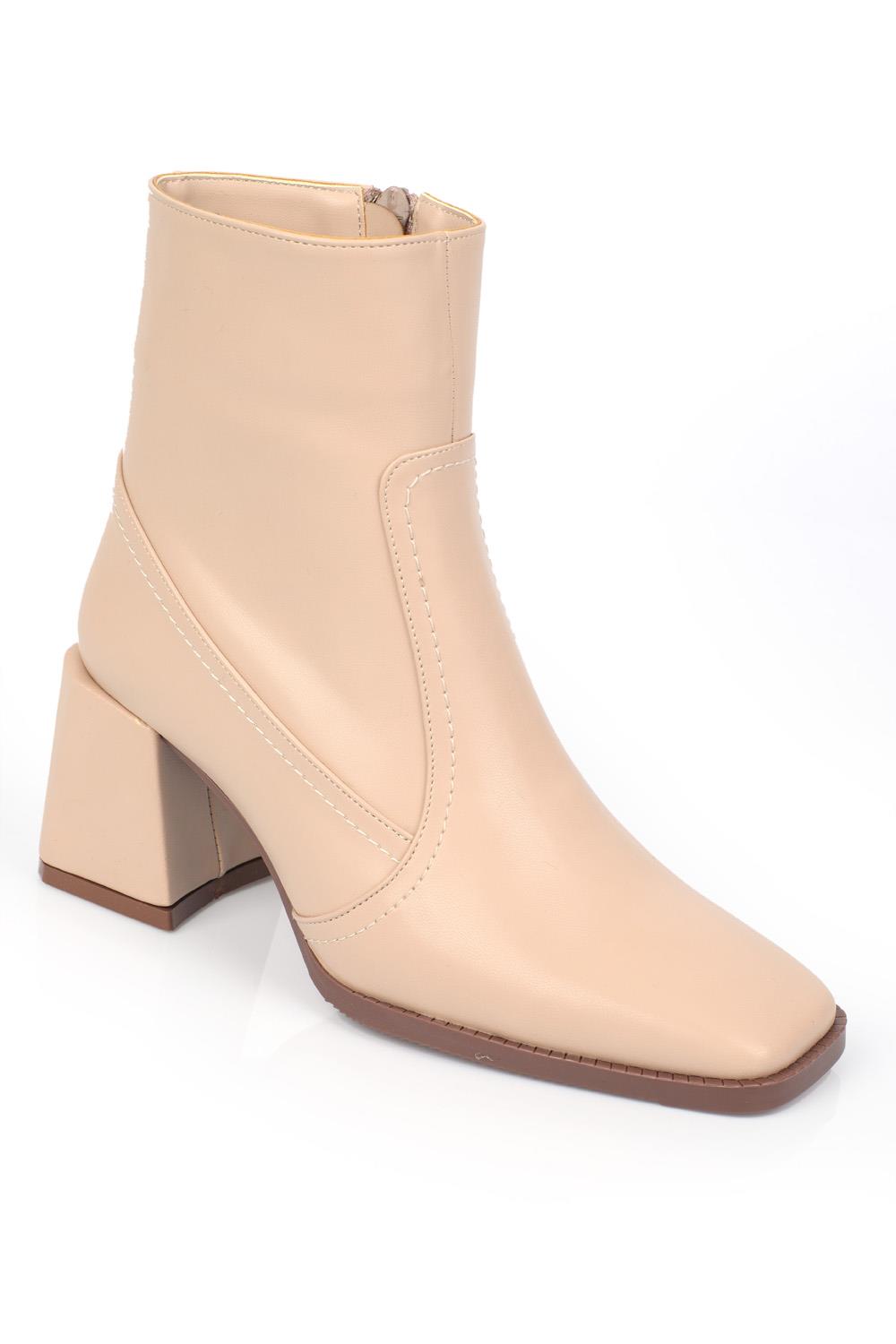 Capone Blunt Toe Side Zipper Woman Booties