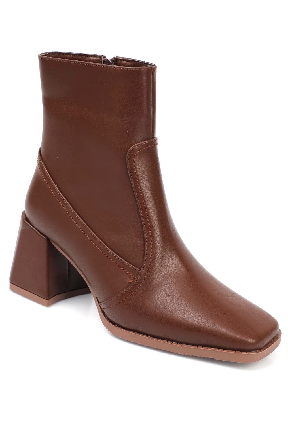 Capone Blunt Toe Side Zipper Woman Booties