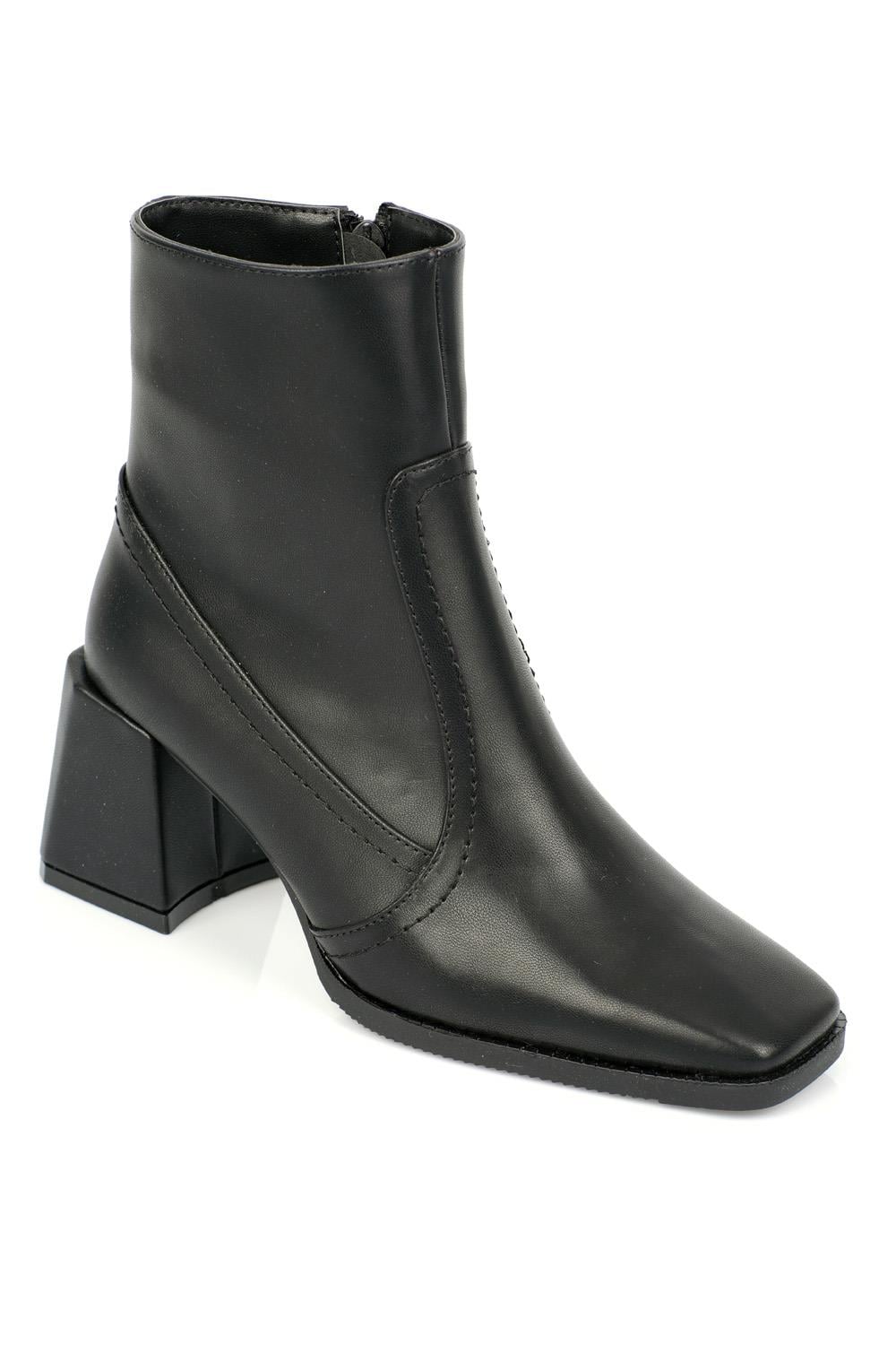 Capone Blunt Toe Side Zipper Woman Booties