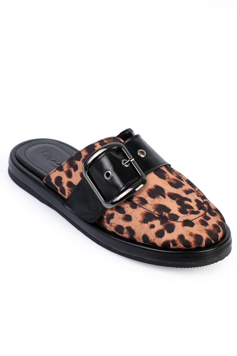 Capone Buckled Closed-Toe Women Leopard Sandals