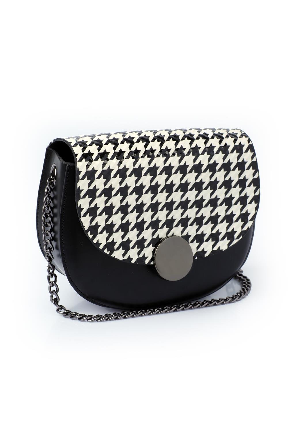 Capone Cannes Women Houndstooth Shoulder Bag