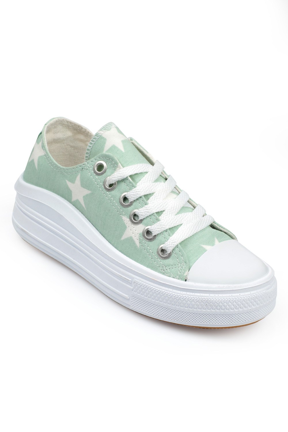 Capone Canvas Sneaker Women Sea Green Sport Shoes
