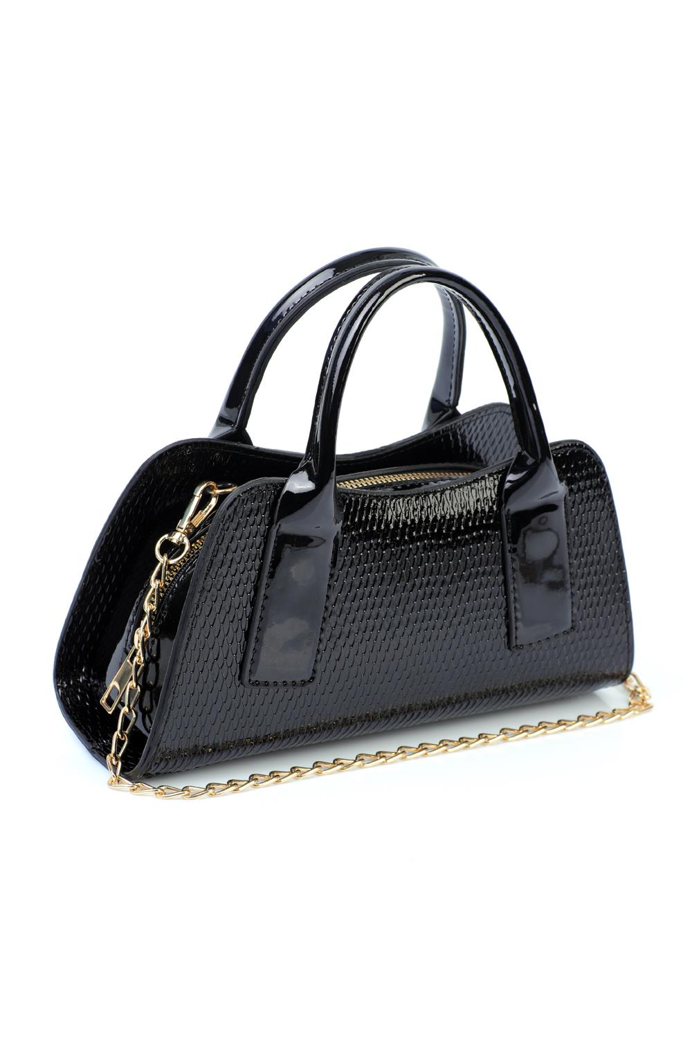 Capone Cesano Women Metallic Black Shoulder Bag