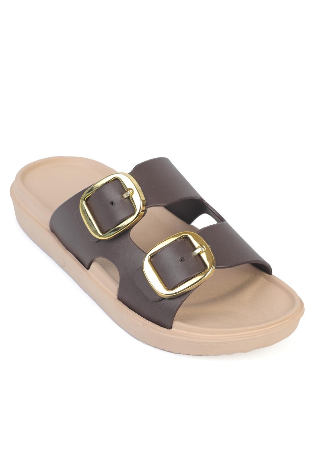 Capone Clarita EVA Double Buckle Women Brown Sandal