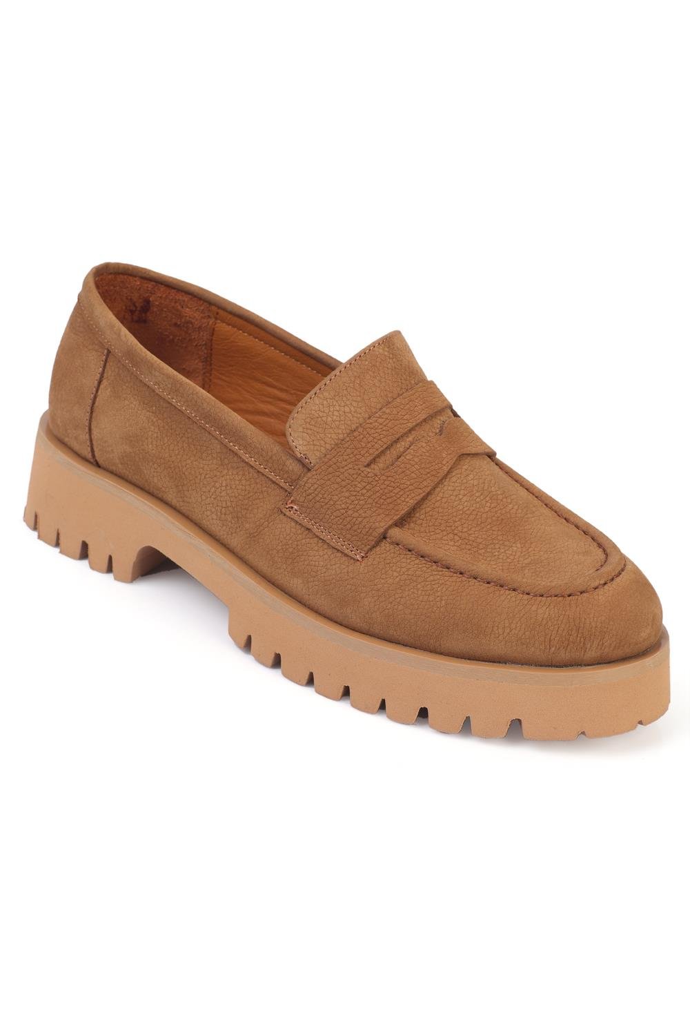 Capone Cork Sole Leather Women  Loafer