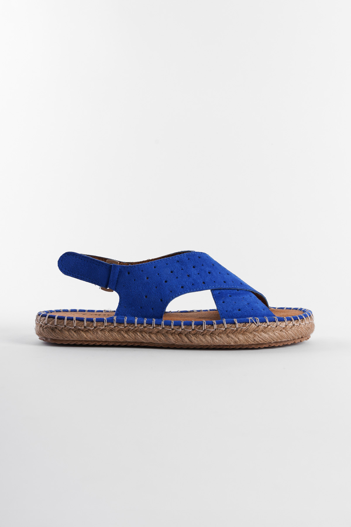 Capone Cross-Strapped Women Blue Espadrille Sandals