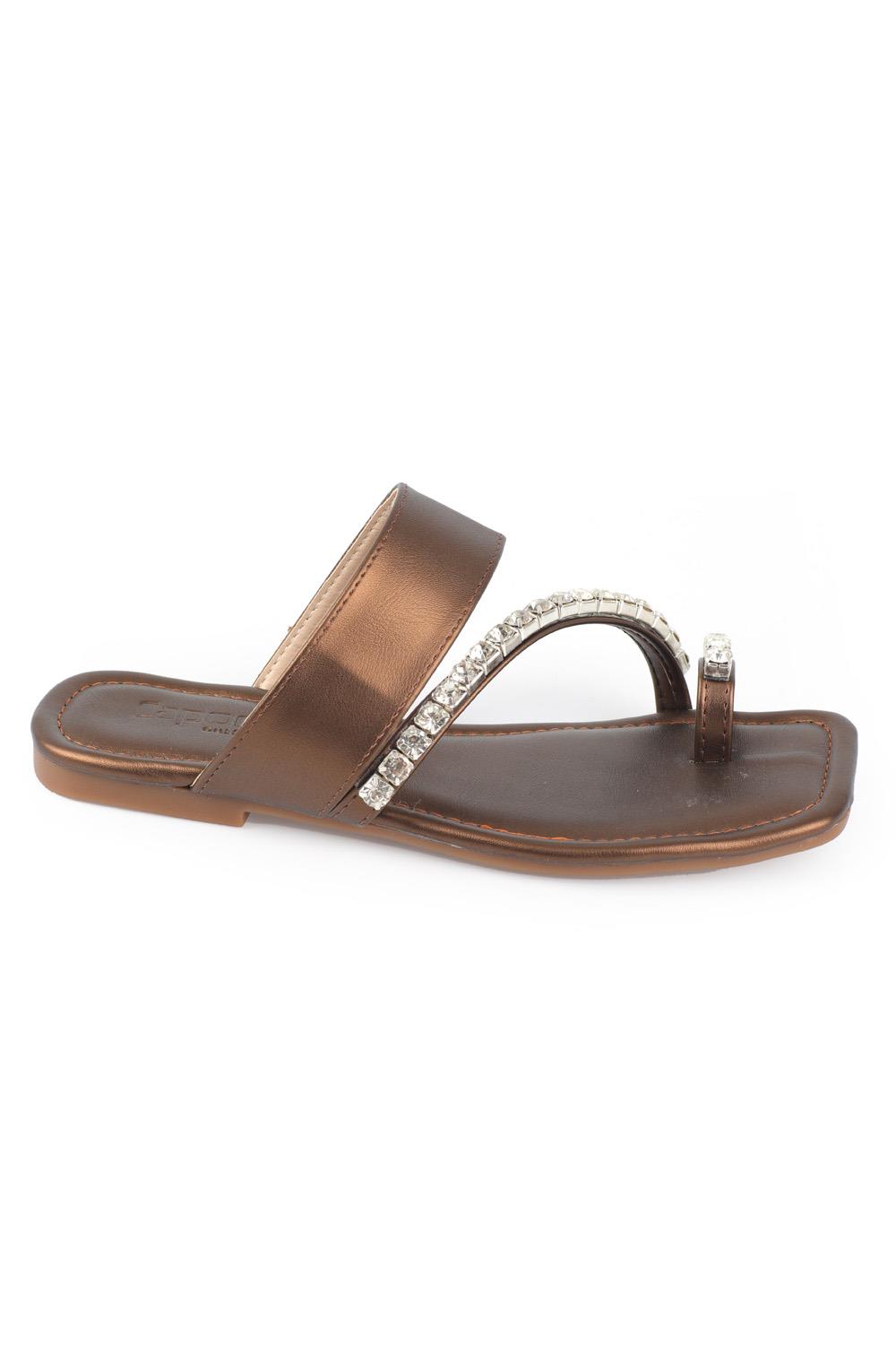 Diamante toe shop ring sandals