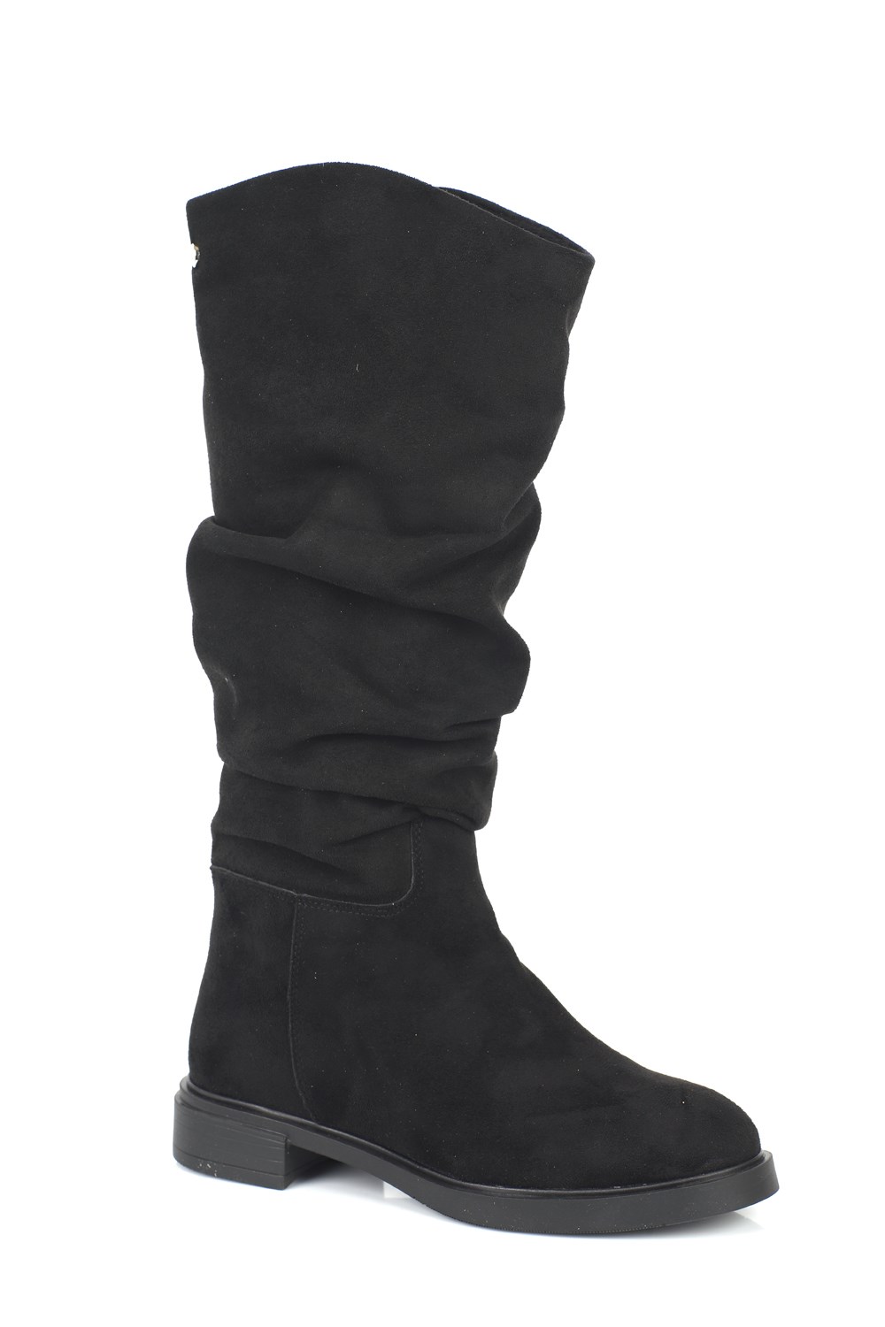 Capone Daniele Low Heel Ruched Suede Look Women  Boot