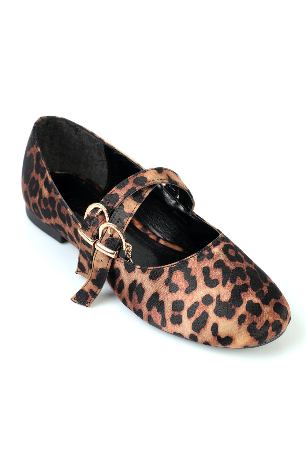 Capone Double Band Buckled Ballerinas