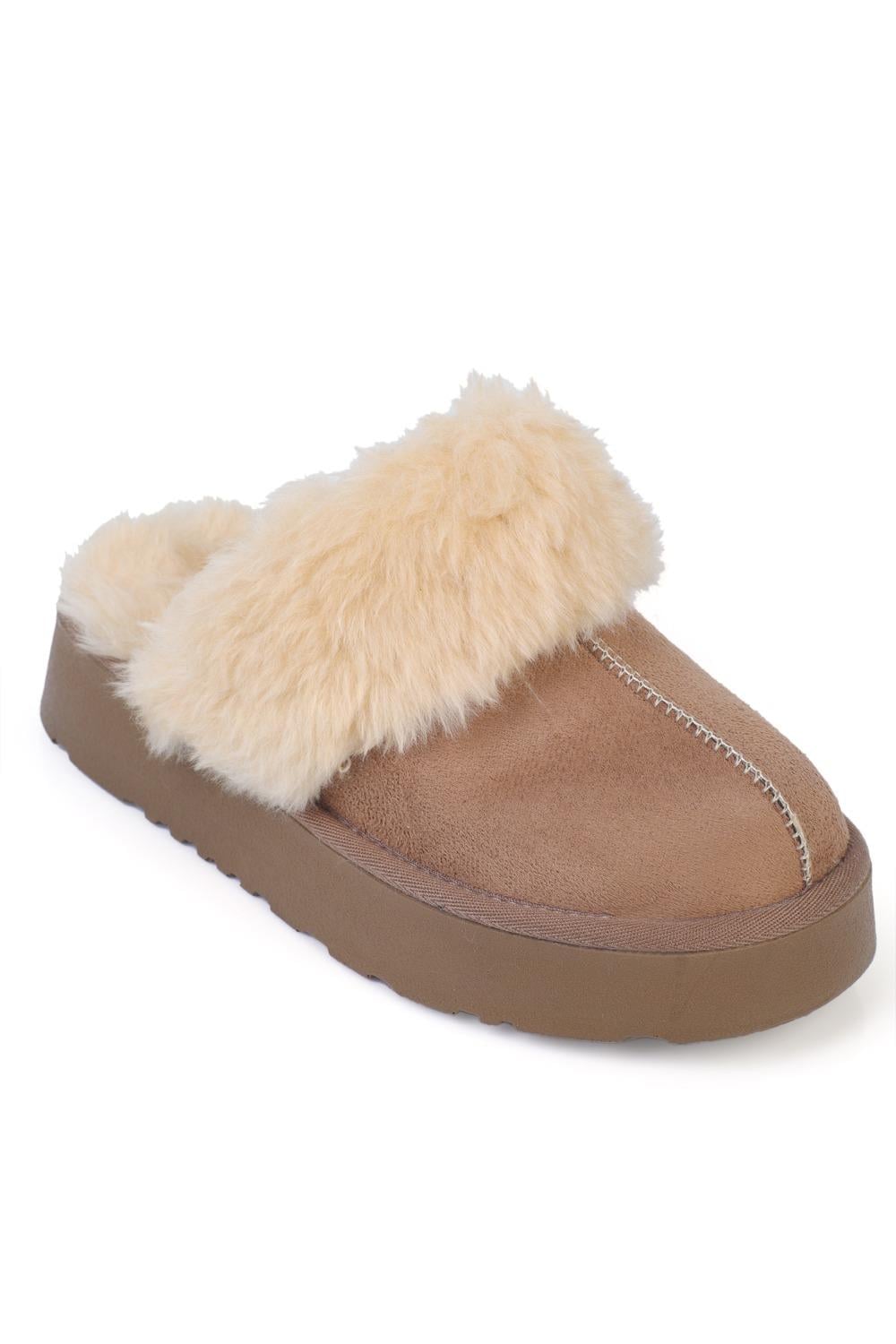 Capone Furry Closed Toe Women Mink Slippers