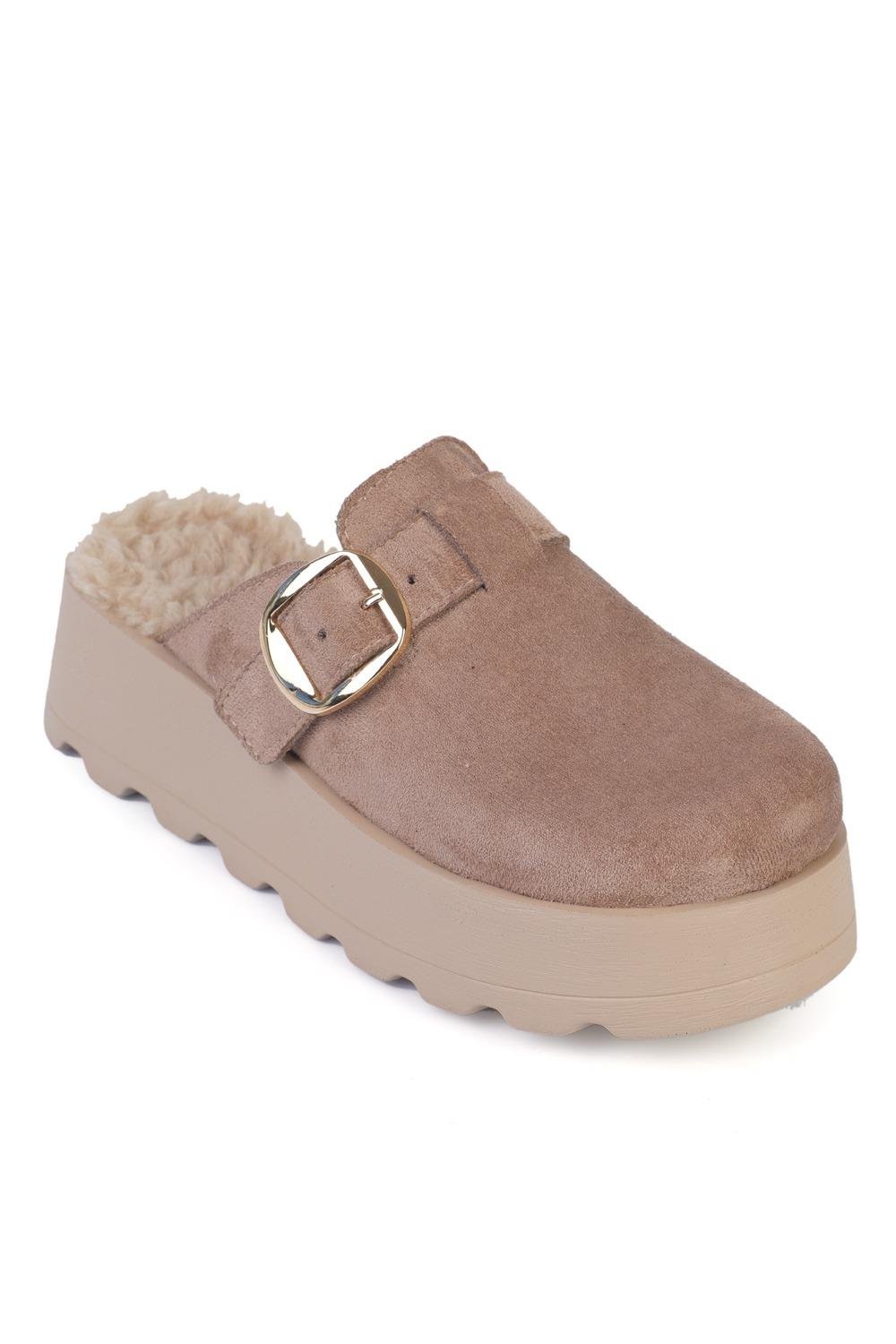 Capone Furry Faux Suede Women Sued Mink Clogs