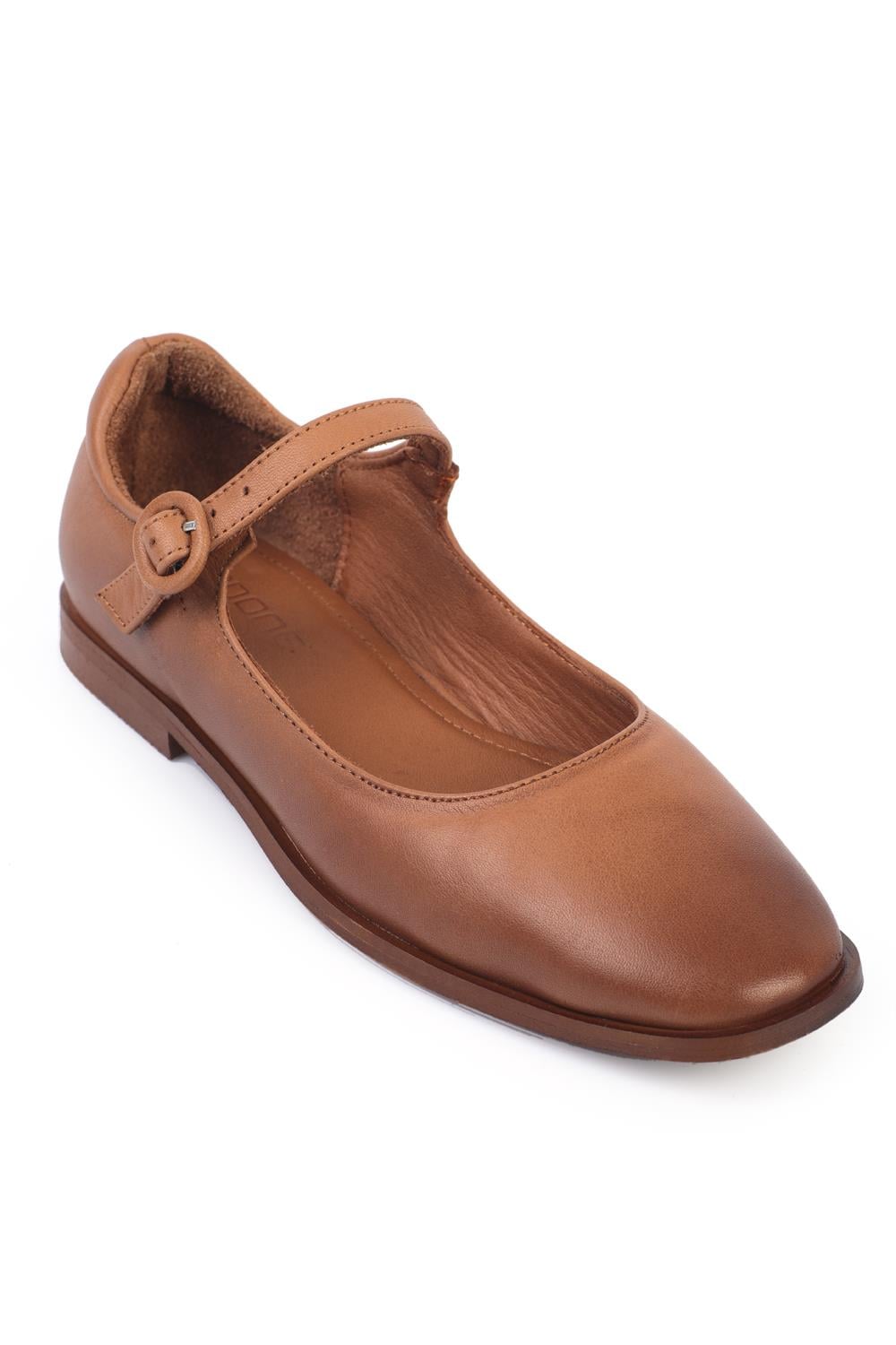Capone Genuine Leather Mary Jane Women Tan Shoes