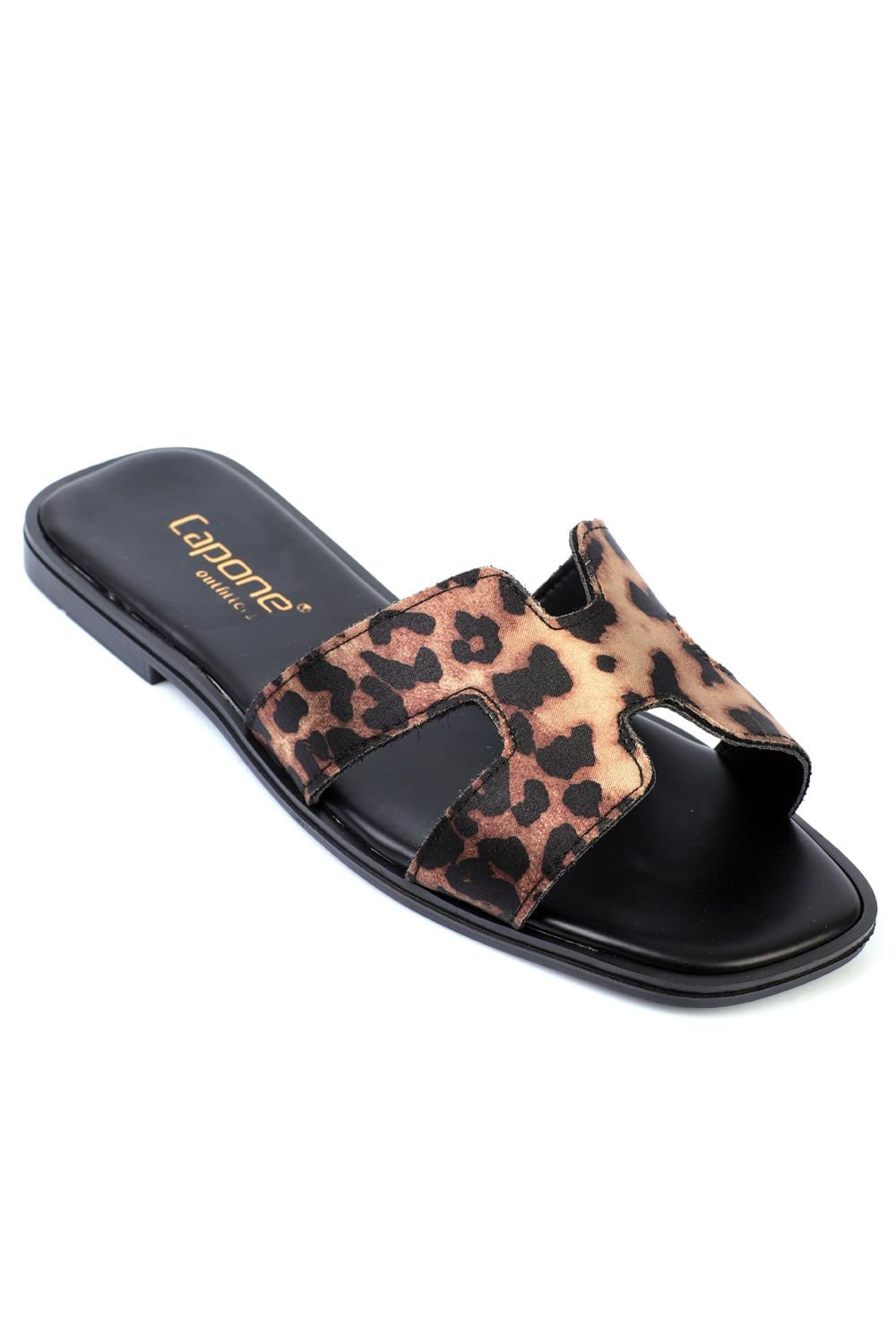 Capone Halsey Women Black Slide Flat Sandals
