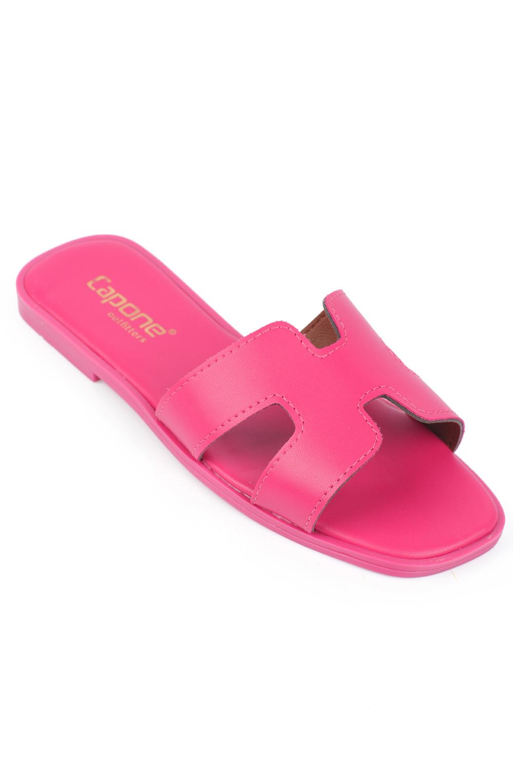 Capone Halsey Women Fuchsia Slide Flat Sandals