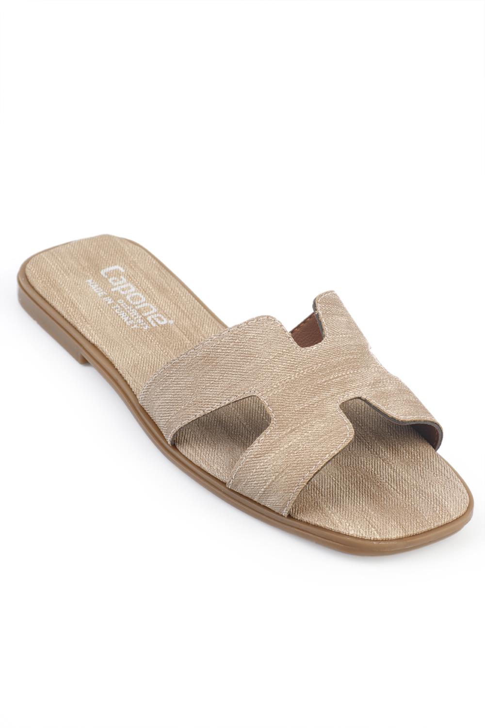 Capone Halsey Women Mink Slide Flat Sandals