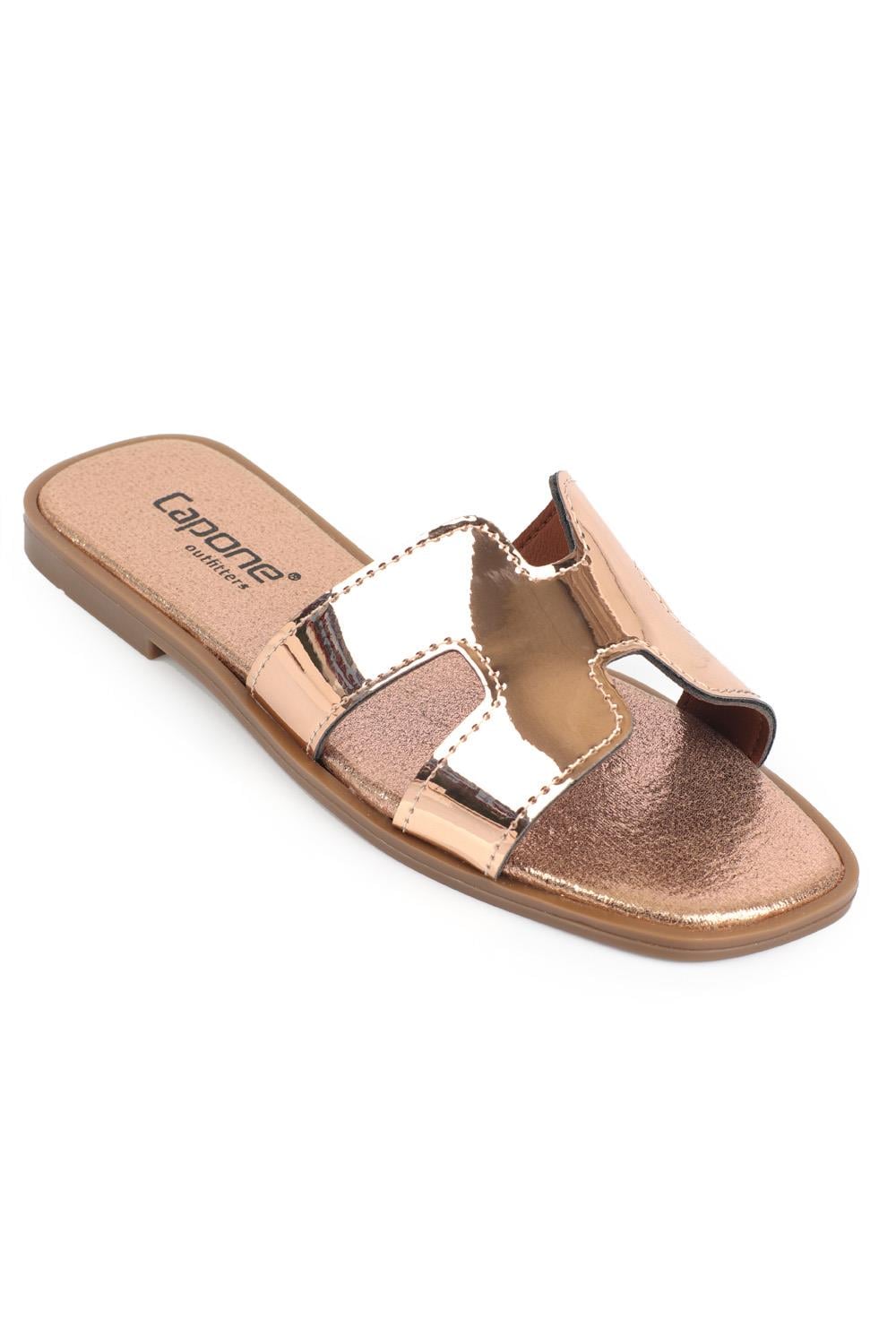 Capone Halsey Women Rose Slide Flat Sandals