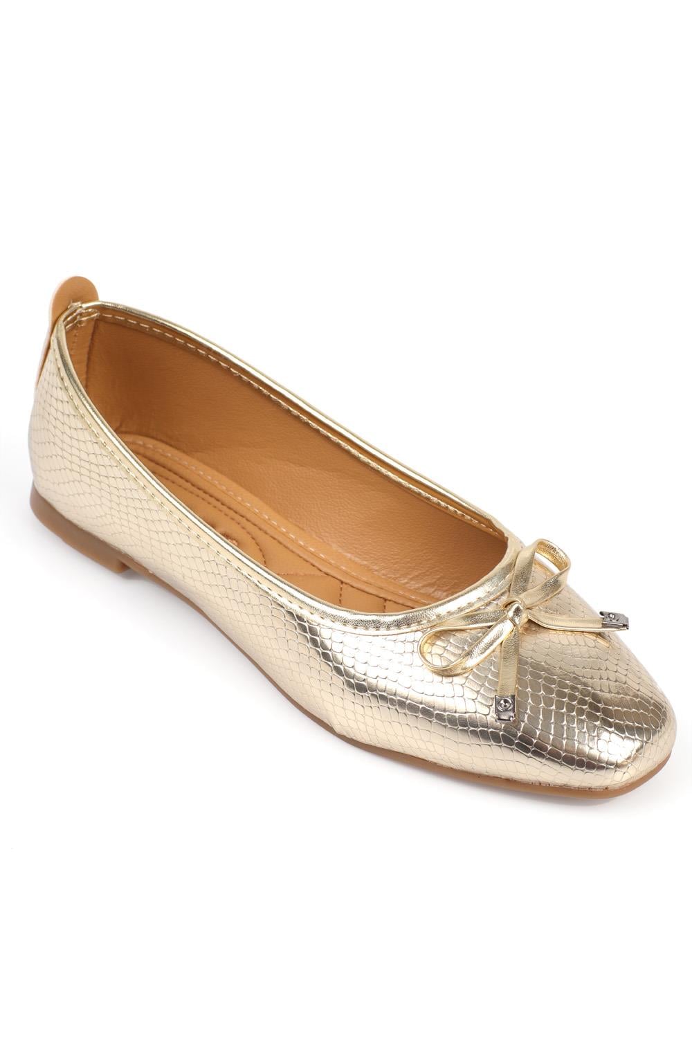 Capone Hana Trend Women Gold Ballet Flats