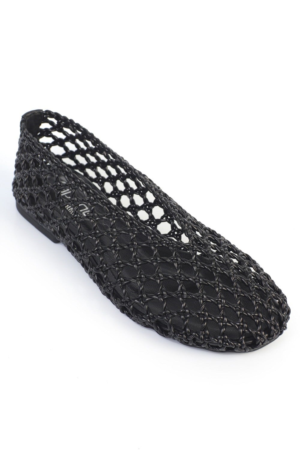 Capone Handwoven Raffia Leather Lined Women  Ballet Flat