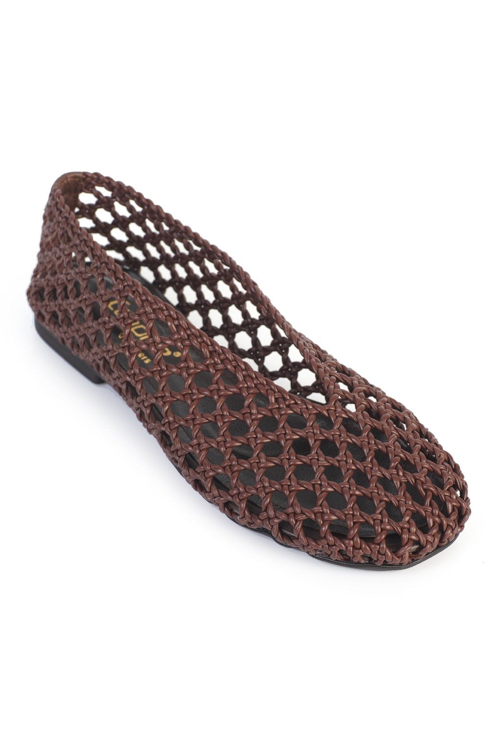 Capone Handwoven Raffia Leather Lined Women  Ballet Flat
