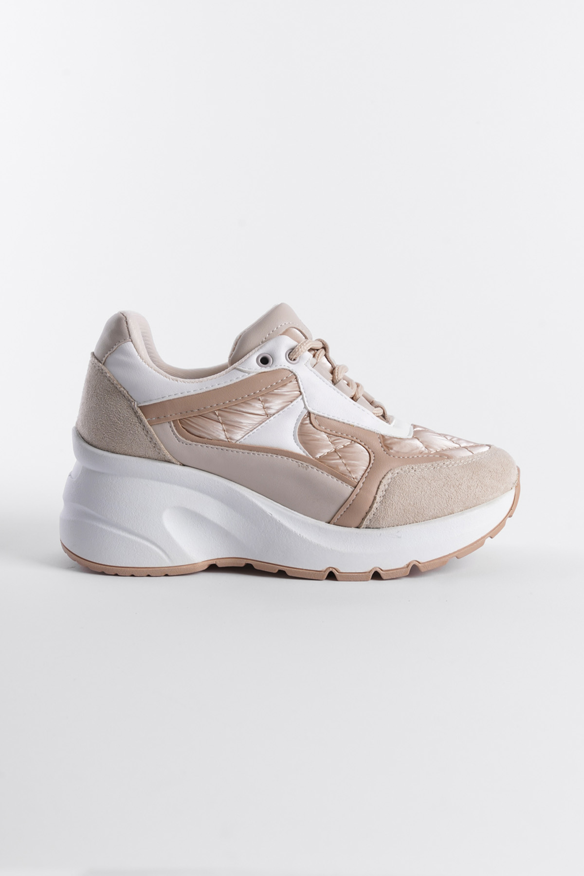 Capone Hidden Heel Women Beige Sports Shoes Sneaker